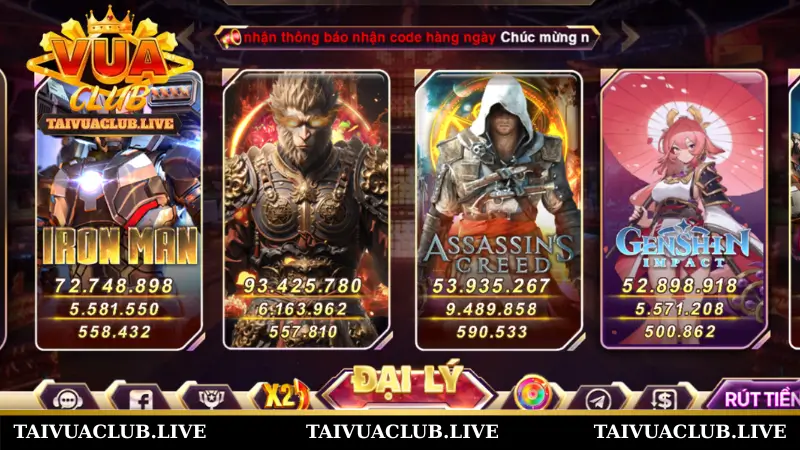 Những tựa game cực khủng tại Vuaclub